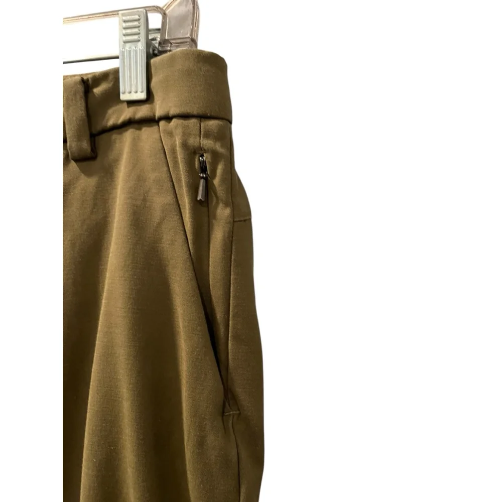 Lululemon ABC 5 Pocket Army Green Size 32 Men's Casual Pants Cotton Blend Zip